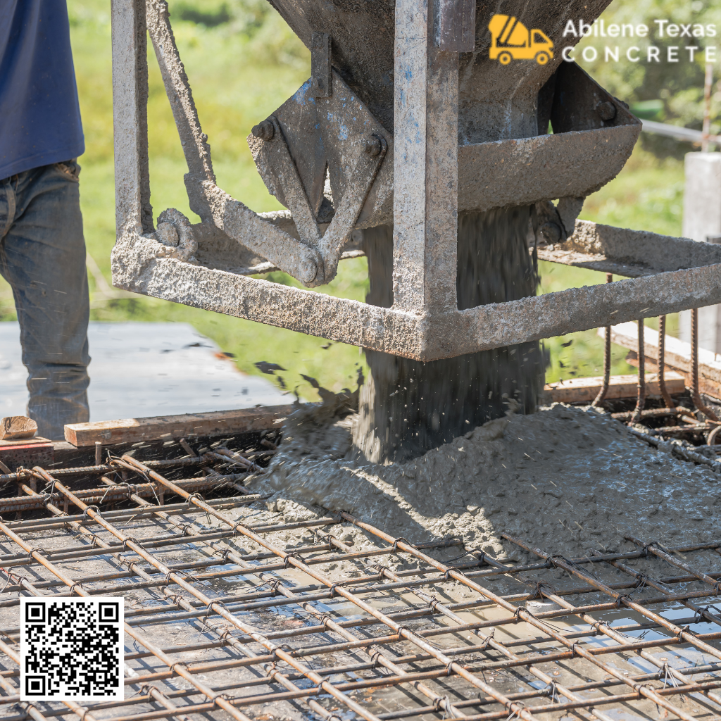 A concrete patio being poured in Clearwater.