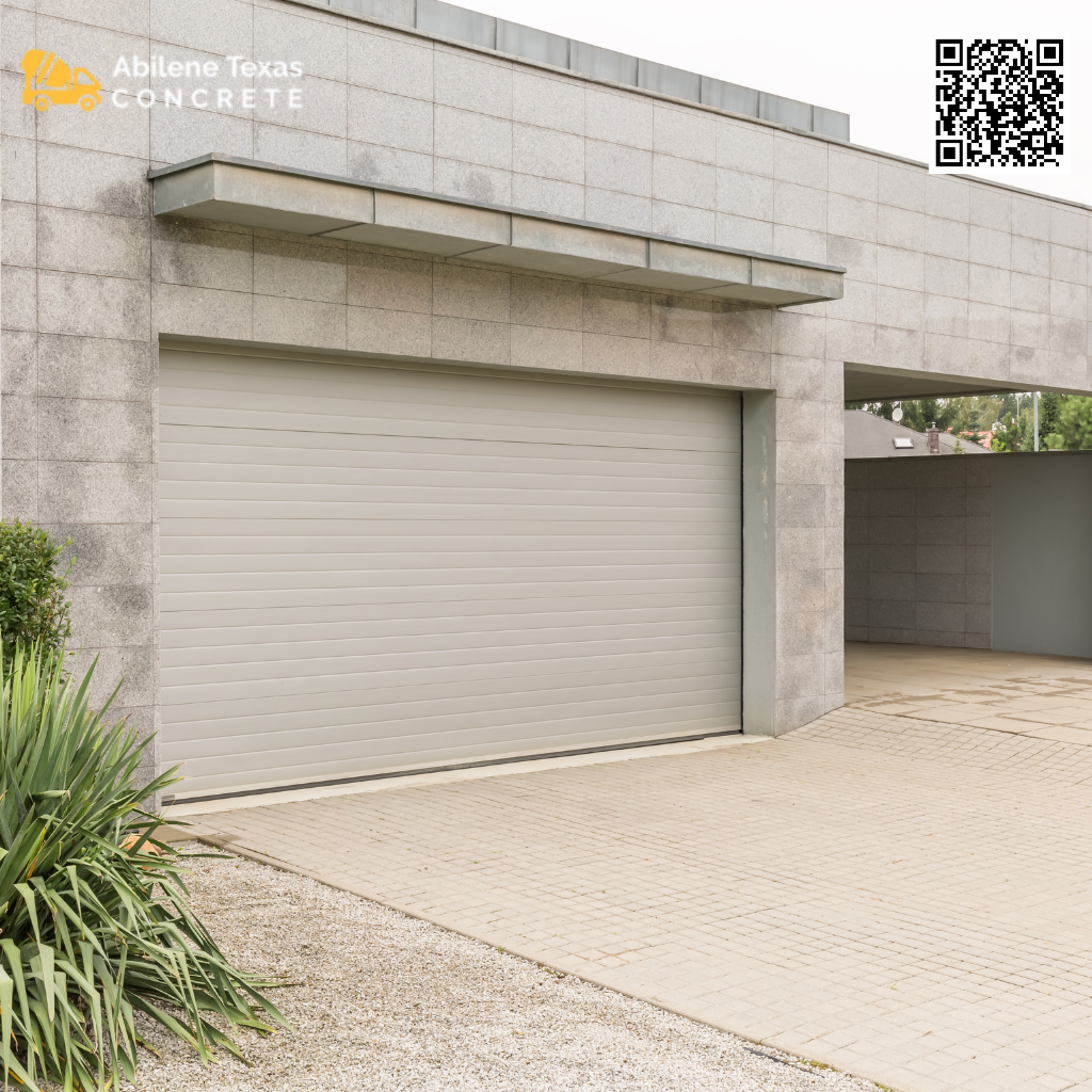 A finished concrete driveway in Clearwater.
