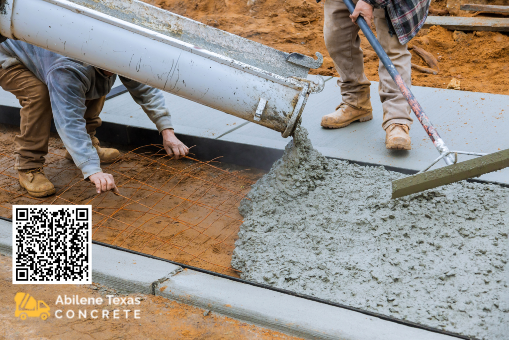 A cement contractor in Clearwater, Florida, pouring a home tennis court.